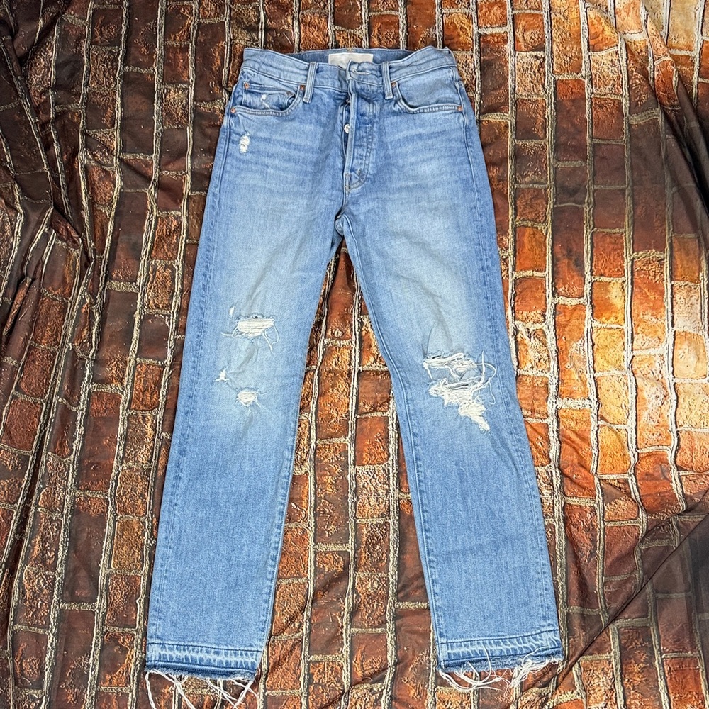 MOTHER Classic Blue Straight Leg Jeans